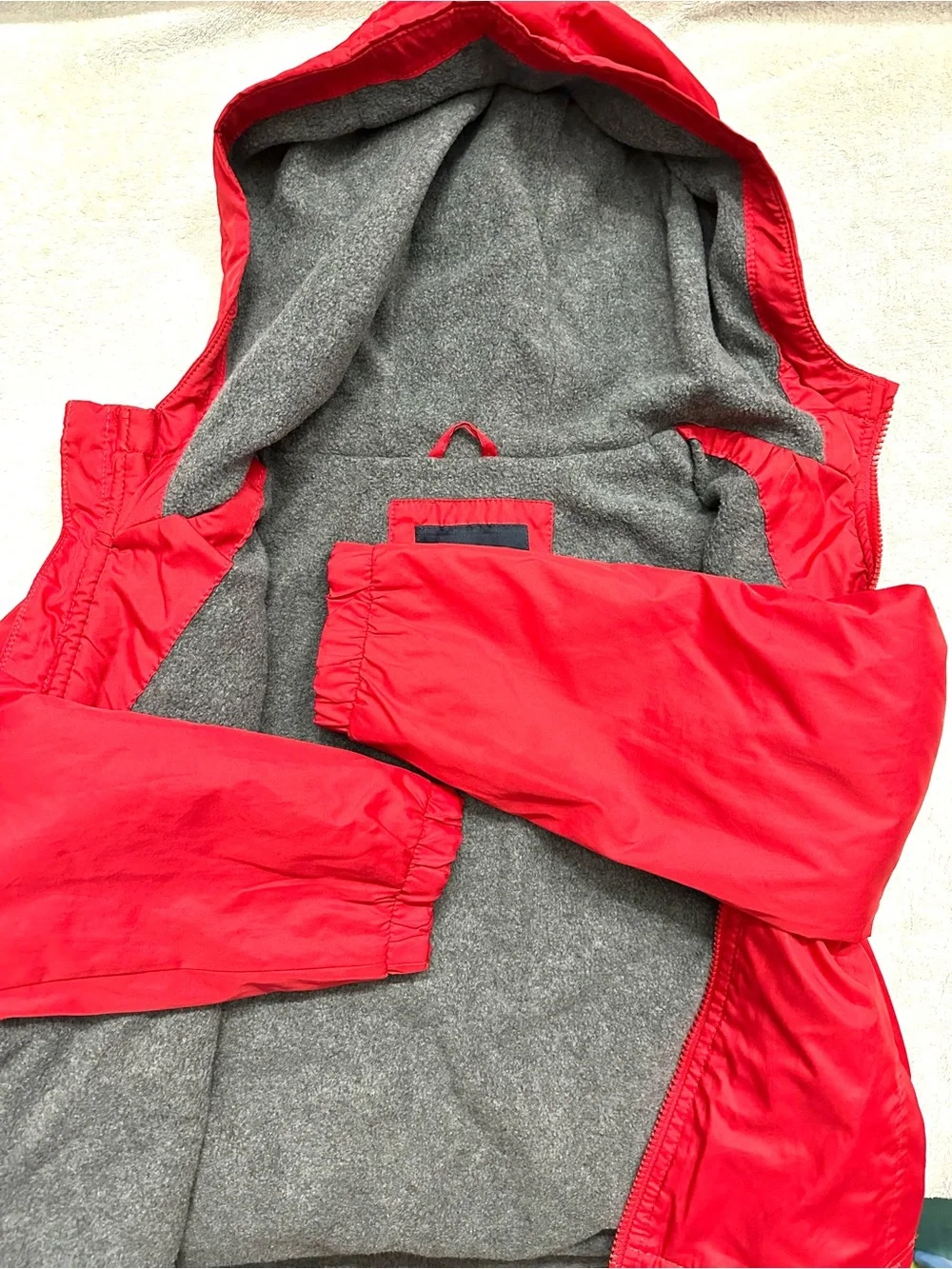 London Fog Youth Hooded Red Jacket Size 8 Years Excellent Condition